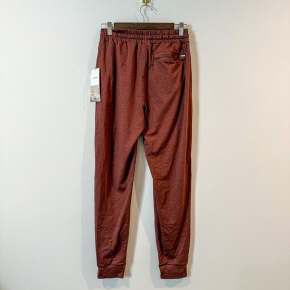 NWT VUORI Mens Sundays Jogger S in Russet Heather Stretch Knit Lounge Pants - Picture 4 of 4